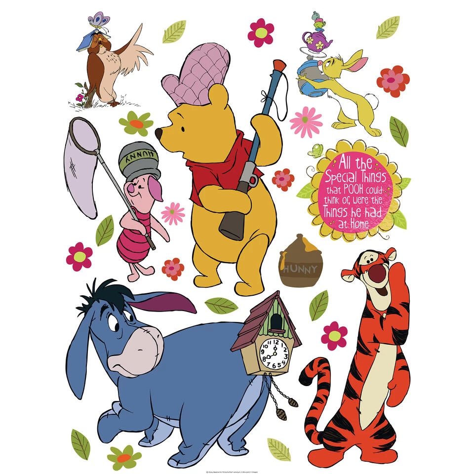 Disney Muursticker - Winnie De Poeh - Geel, Blauw, Oranje En Roze - 65 X 85 Cm 1 Disney Muursticker - Winnie De Poeh - Geel, Blauw, Oranje En Roze - 65 X 85 Cm