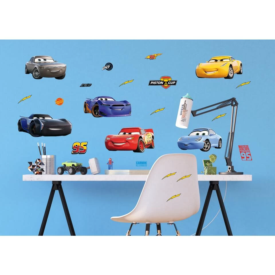 Disney Muursticker - Cars - Rood, Geel En Blauw - 42,5 X 65 Cm - 600111 2 Disney Muursticker - Cars - Rood, Geel En Blauw - 42,5 X 65 Cm - 600111 - Afbeelding 2