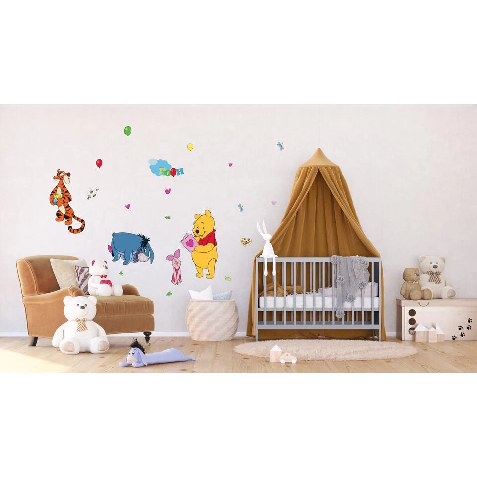 Disney Muursticker - Winnie De Poeh - Oranje, Geel, Blauw En Roze 3 Disney Muursticker - Winnie De Poeh - Oranje, Geel, Blauw En Roze - Afbeelding 3