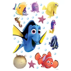 Disney Muursticker - Finding Dory - Blauw, Geel En Oranje - 42,5 X 65 Cm