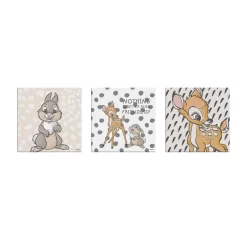 Disney - Canvas Set Van 3 - Bambi Vriendschap - 3x 30x30