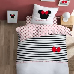 Disney Minnie Mouse Dekbedovertrek, Stripes - 140 X 200 Cm + 63 X 63 Cm - Katoen 6 Disney Minnie Mouse Dekbedovertrek, Stripes - 140 X 200 Cm + 63 X 63 Cm - Katoen -Disney 1000025440 0102
