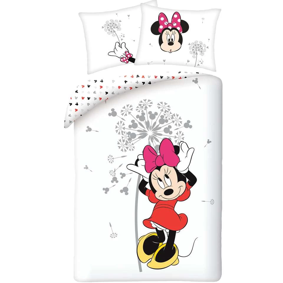 Disney Minnie Mouse Dekbedovertrek Flower - Eenpersoons - 140 X 200 Cm - Katoen 1 Disney Minnie Mouse Dekbedovertrek Flower - Eenpersoons - 140 X 200 Cm - Katoen