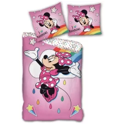Disney Minnie Mouse Dekbedovertrek Rainbows - 140 X 200 - Polyester