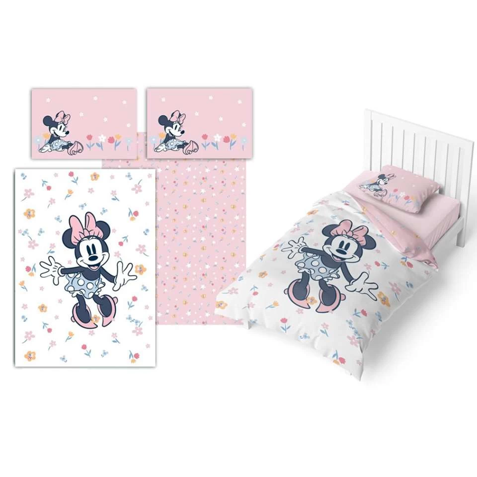 Disney Minnie Mouse Dekbedovertrek Flower Power - 140 X 200 Cm - Katoen 2 Disney Minnie Mouse Dekbedovertrek Flower Power - 140 X 200 Cm - Katoen - Afbeelding 2