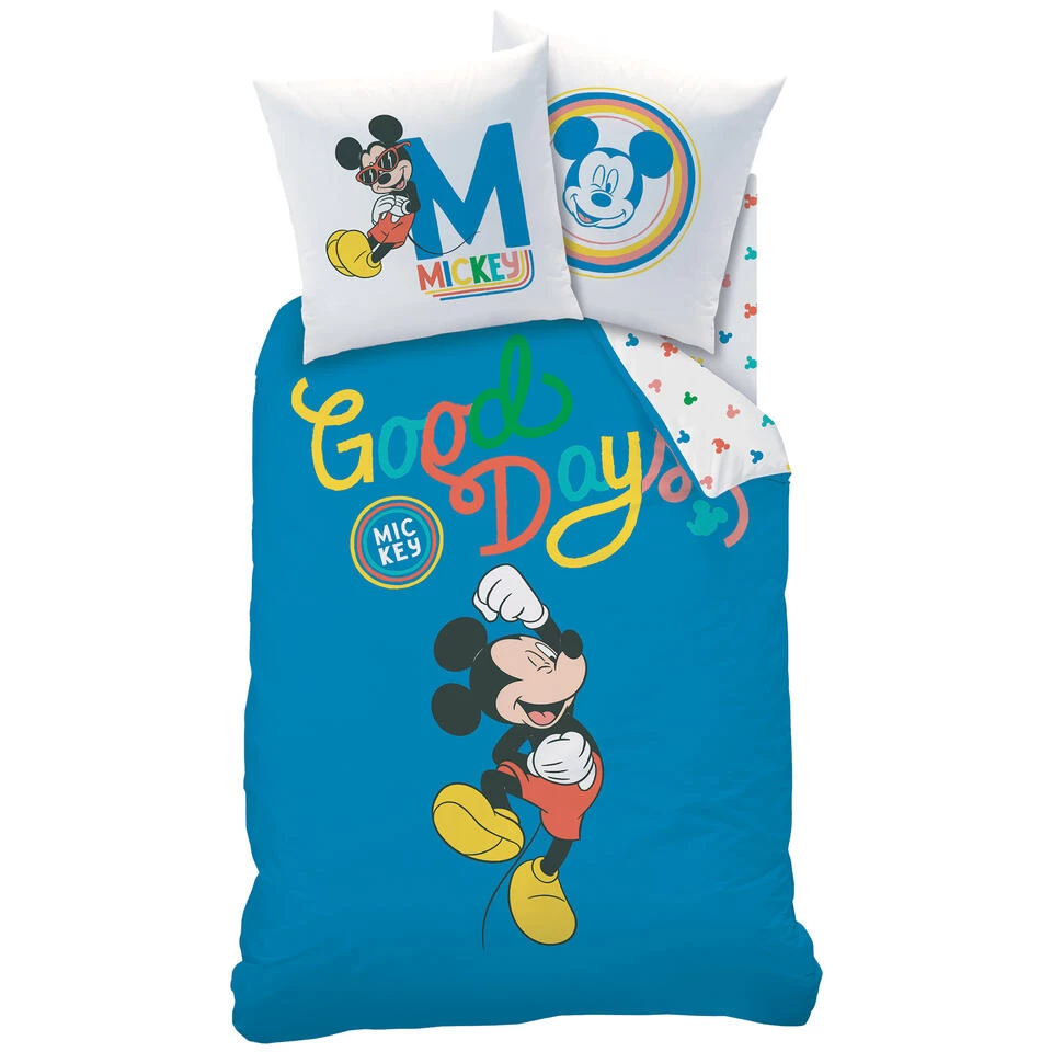 Disney Mickey Mouse Dekbedovertrek Good Days - 140 X 200 Cm - Katoen 1 Disney Mickey Mouse Dekbedovertrek Good Days - 140 X 200 Cm - Katoen