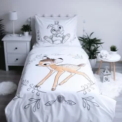 Disney Bambi Dekbedovertrek, Circle - Eenpersoons - 140 X 200 Cm - Katoen -Disney 1000053404 0102