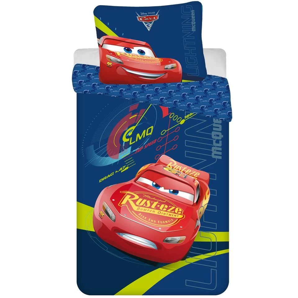 Disney Cars Dekbedovertrek, McQueen - Eenpersoons - 140 X 200 Cm - Katoen 1 Disney Cars Dekbedovertrek, McQueen - Eenpersoons - 140 X 200 Cm - Katoen