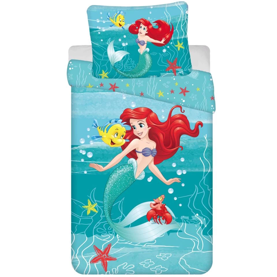 Disney Kleine Zeemeermin Dekbedovertrek Ariël - 140 X 200 + 70 X 90 Cm - Katoen 1 Disney Kleine Zeemeermin Dekbedovertrek Ariël - 140 X 200 + 70 X 90 Cm - Katoen