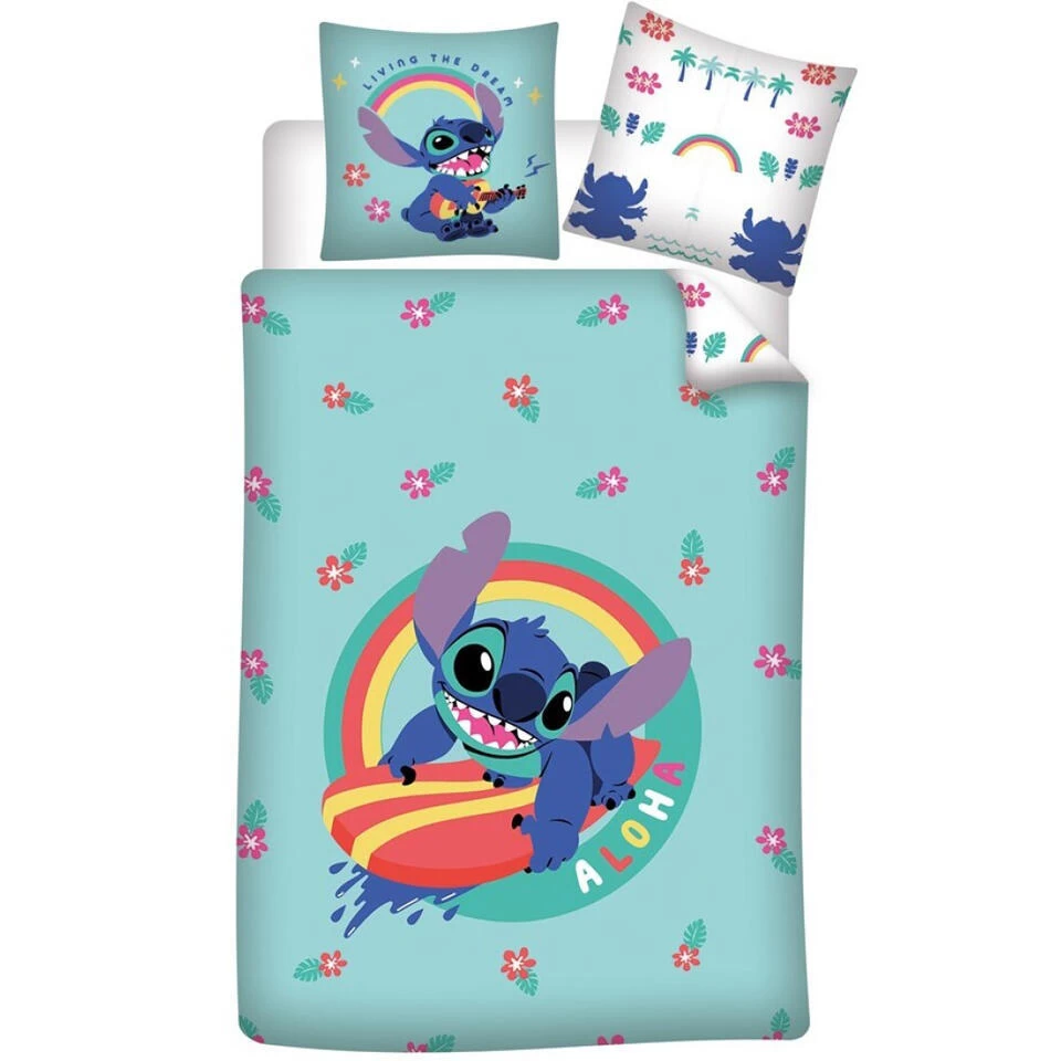 Disney Lilo & Stitch Dekbedovertrek Surf - 140 X 200 + 65 X 65 Cm - Katoen 1 Disney Lilo & Stitch Dekbedovertrek Surf - 140 X 200 + 65 X 65 Cm - Katoen