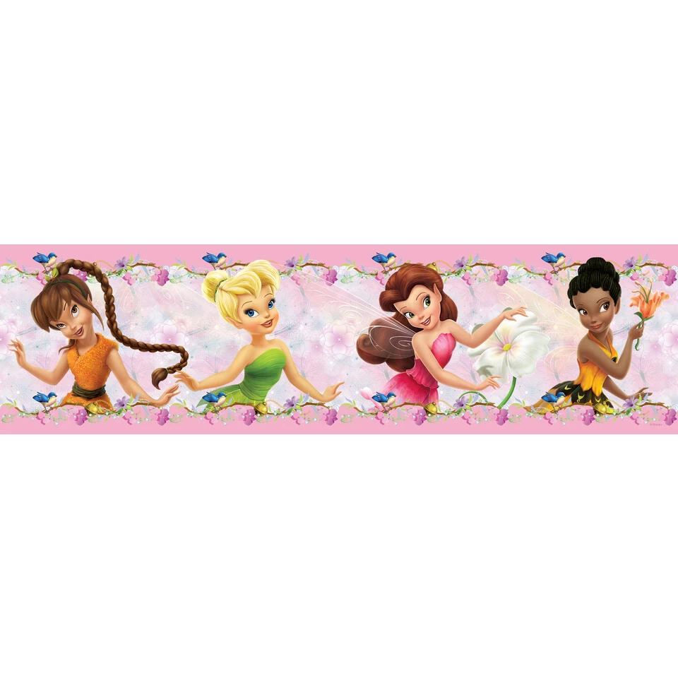 Disney Zelfklevende Behangrand - Feeën - Zacht Roze - 14 X 500 Cm 1 Disney Zelfklevende Behangrand - Feeën - Zacht Roze - 14 X 500 Cm