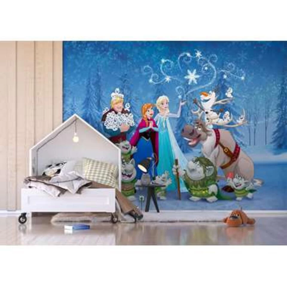 Disney Fotobehang - Frozen - Blauw - 360 X 270 Cm 2 Disney Fotobehang - Frozen - Blauw - 360 X 270 Cm - Afbeelding 2