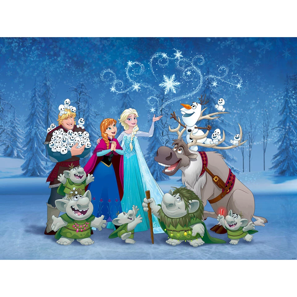 Disney Fotobehang - Frozen - Blauw - 360 X 270 Cm 1 Disney Fotobehang - Frozen - Blauw - 360 X 270 Cm