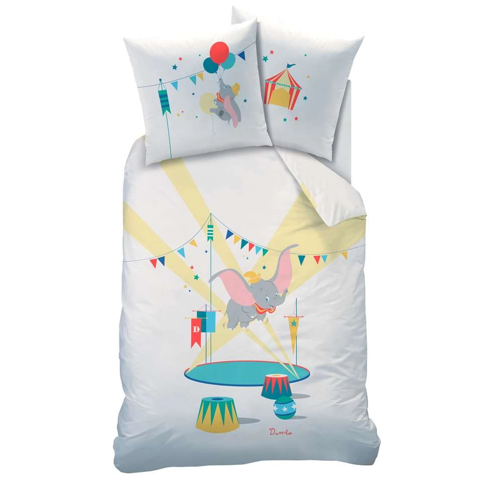 Disney Dumbo Circus - Dekbedovertrek - Eenpersoons - 140 X 200 Cm - Wit 1 Disney Dumbo Circus - Dekbedovertrek - Eenpersoons - 140 X 200 Cm - Wit