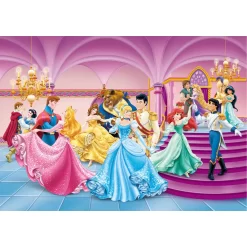Disney Fotowand - Prinsessen - Roze, Blauw En Geel - 255 X 180 Cm