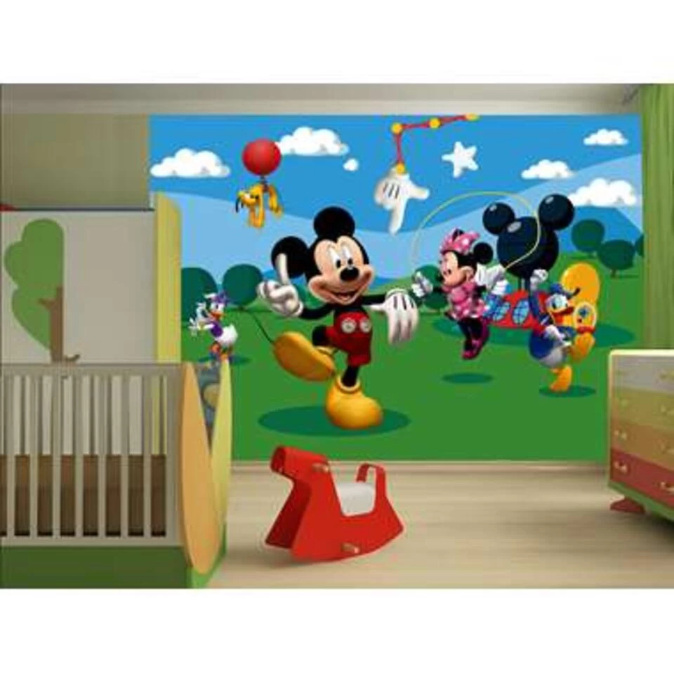 Disney Fotowand - Mickey Mouse - Groen, Blauw En Geel - 360 X 254 Cm 2 Disney Fotowand - Mickey Mouse - Groen, Blauw En Geel - 360 X 254 Cm - Afbeelding 2