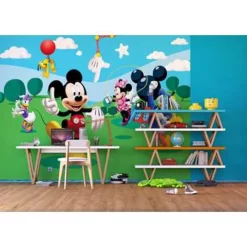 Disney Fotowand - Mickey Mouse - Groen, Blauw En Geel - 360 X 254 Cm 6 Disney Fotowand - Mickey Mouse - Groen, Blauw En Geel - 360 X 254 Cm -Disney 1385099276 0102