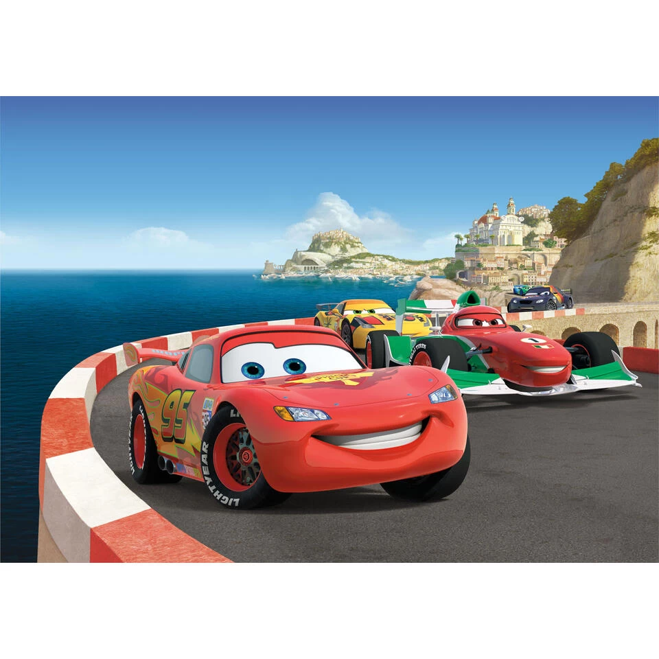 Disney Fotowand - Cars - Rood, Groen En Blauw - 255 X 180 Cm 1 Disney Fotowand - Cars - Rood, Groen En Blauw - 255 X 180 Cm