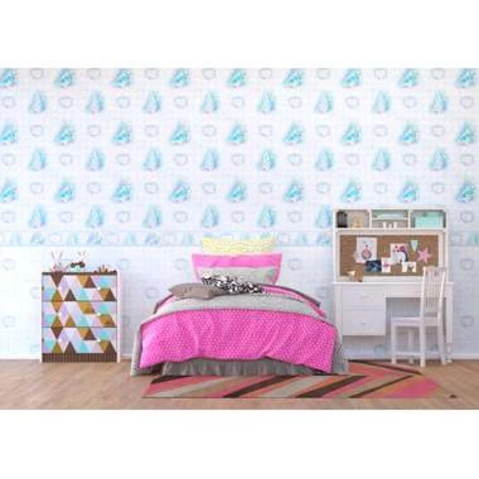 Disney Zelfklevende Behangrand - Frozen Elsa - Lichtblauw 2 Disney Zelfklevende Behangrand - Frozen Elsa - Lichtblauw - Afbeelding 2