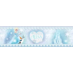 Disney Zelfklevende Behangrand - Frozen Elsa - Lichtblauw