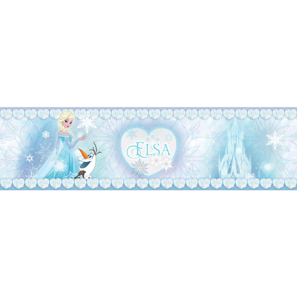 Disney Zelfklevende Behangrand - Frozen Elsa - Lichtblauw 1 Disney Zelfklevende Behangrand - Frozen Elsa - Lichtblauw