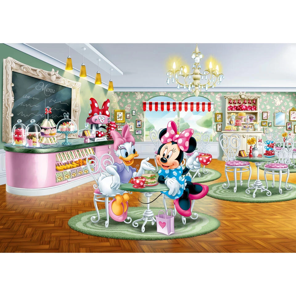 Disney Fotowand - Minnie Mouse & Katrien Duck - Groen, Roze En Blauw 1 Disney Fotowand - Minnie Mouse & Katrien Duck - Groen, Roze En Blauw