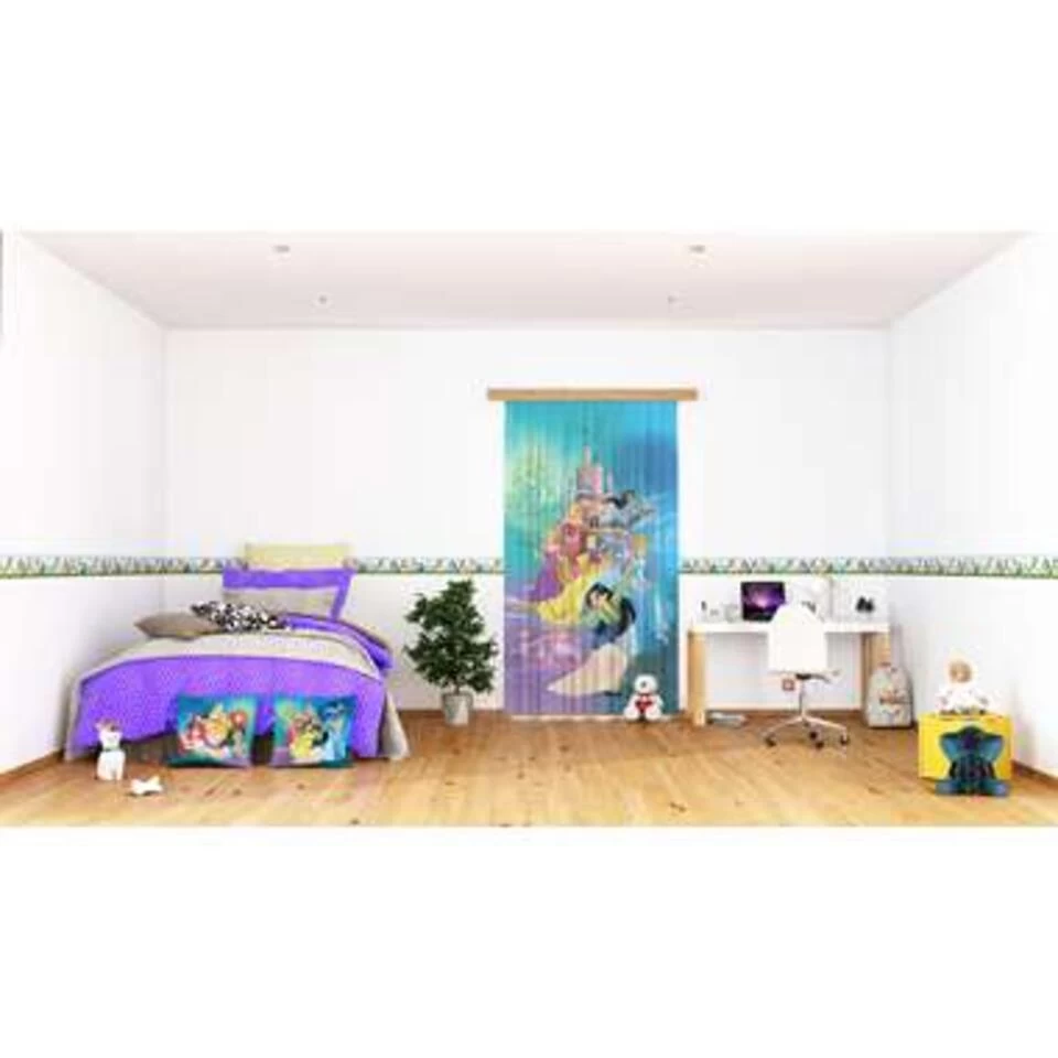 Disney Zelfklevende Behangrand - Prinsessen - Blauw, Groen En Geel 2 Disney Zelfklevende Behangrand - Prinsessen - Blauw, Groen En Geel - Afbeelding 2