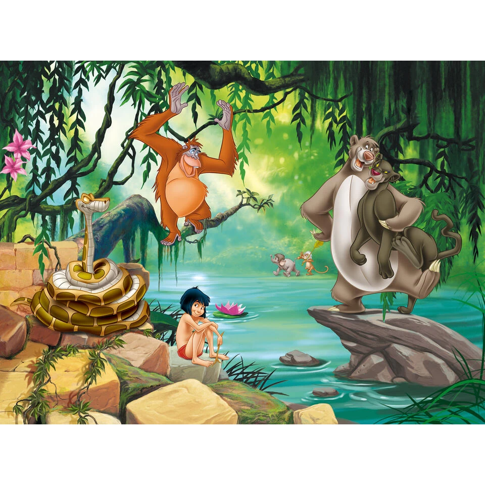 Disney Fotobehang - Jungle Boek - Groen, Blauw En Beige - 360 X 270 Cm 1 Disney Fotobehang - Jungle Boek - Groen, Blauw En Beige - 360 X 270 Cm