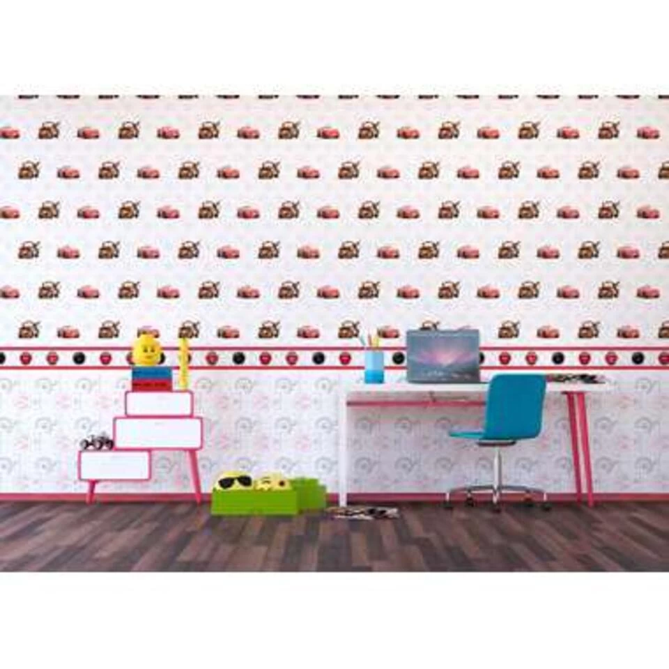 Disney Zelfklevende Behangrand - Cars - Rood En Wit - 14 X 500 Cm 2 Disney Zelfklevende Behangrand - Cars - Rood En Wit - 14 X 500 Cm - Afbeelding 2