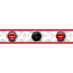 Disney Zelfklevende Behangrand - Cars - Rood En Wit - 14 X 500 Cm