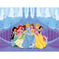 Disney Fotowand - Prinsessen - Blauw, Roze En Paars - 360 X 254 Cm