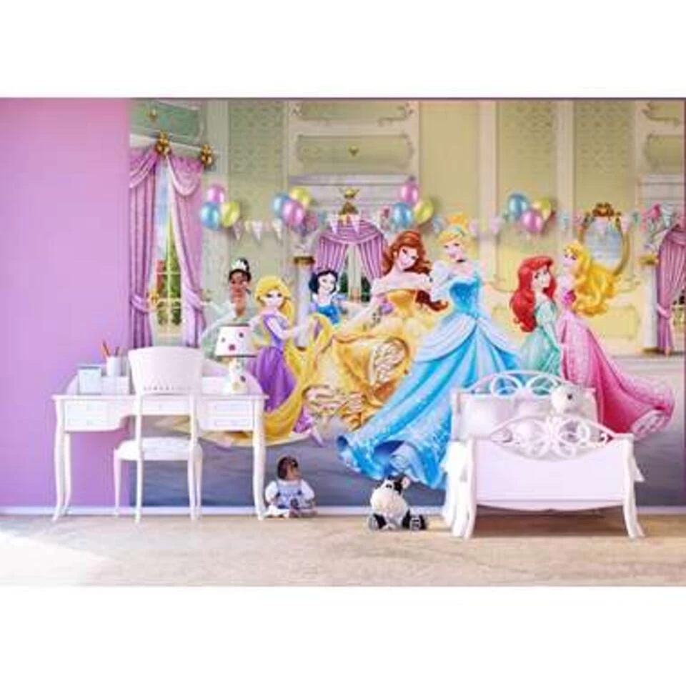 Disney Fotobehang - Prinsessen - Geel, Blauw En Groen - 360 X 270 Cm 2 Disney Fotobehang - Prinsessen - Geel, Blauw En Groen - 360 X 270 Cm - Afbeelding 2