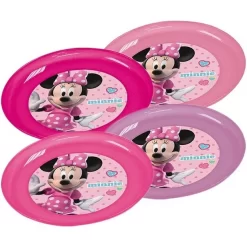 4x Plastic Disney Minnie Mouse Bordjes