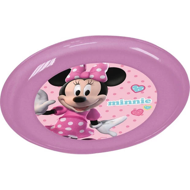 4x Plastic Disney Minnie Mouse Bordjes 5 4x Plastic Disney Minnie Mouse Bordjes - Afbeelding 5