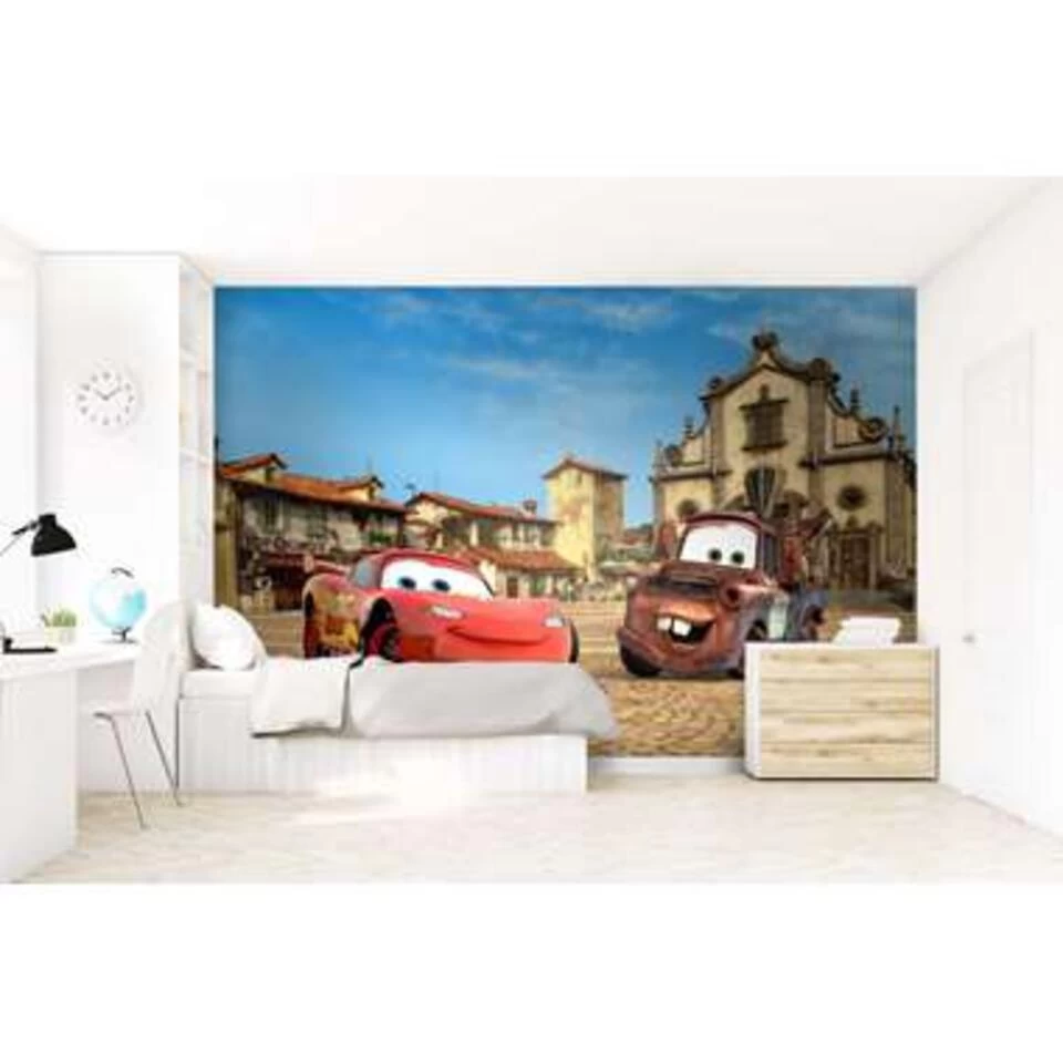 Disney Fotobehang - Cars - Rood, Blauw En Beige - 360 X 270 Cm 3 Disney Fotobehang - Cars - Rood, Blauw En Beige - 360 X 270 Cm - Afbeelding 3