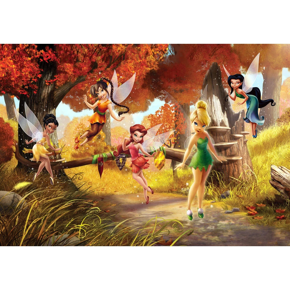 Disney Fotowand - Feeën - Geel En Oranje - 360 X 254 Cm 1 Disney Fotowand - Feeën - Geel En Oranje - 360 X 254 Cm