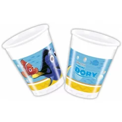 16x Disney Finding Dory Bekers 200 Ml - Feestbekertjes