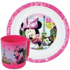 Kinder Ontbijt Set Disney Minnie Mouse 2-delig Van Kunststof - Kinderservies