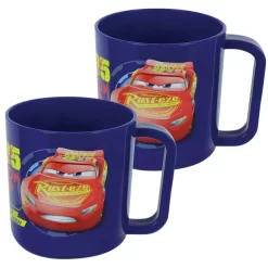2x Stuks Kunststof Drinkbeker/mok Disney Cars 350 Ml - Kinderservies
