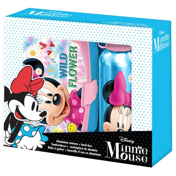Disney Lunchset Minnie Mouse Junior Aluminium Blauw 2-delig 1 Disney Lunchset Minnie Mouse Junior Aluminium Blauw 2-delig
