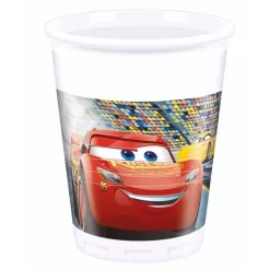 16x Stuks Disney Cars Feest Bekers 200 Ml - Feestbekertjes