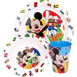 Disney Mickey Mouse 3-delig Ontbijtset - Lunchset - Magnetronbestendig