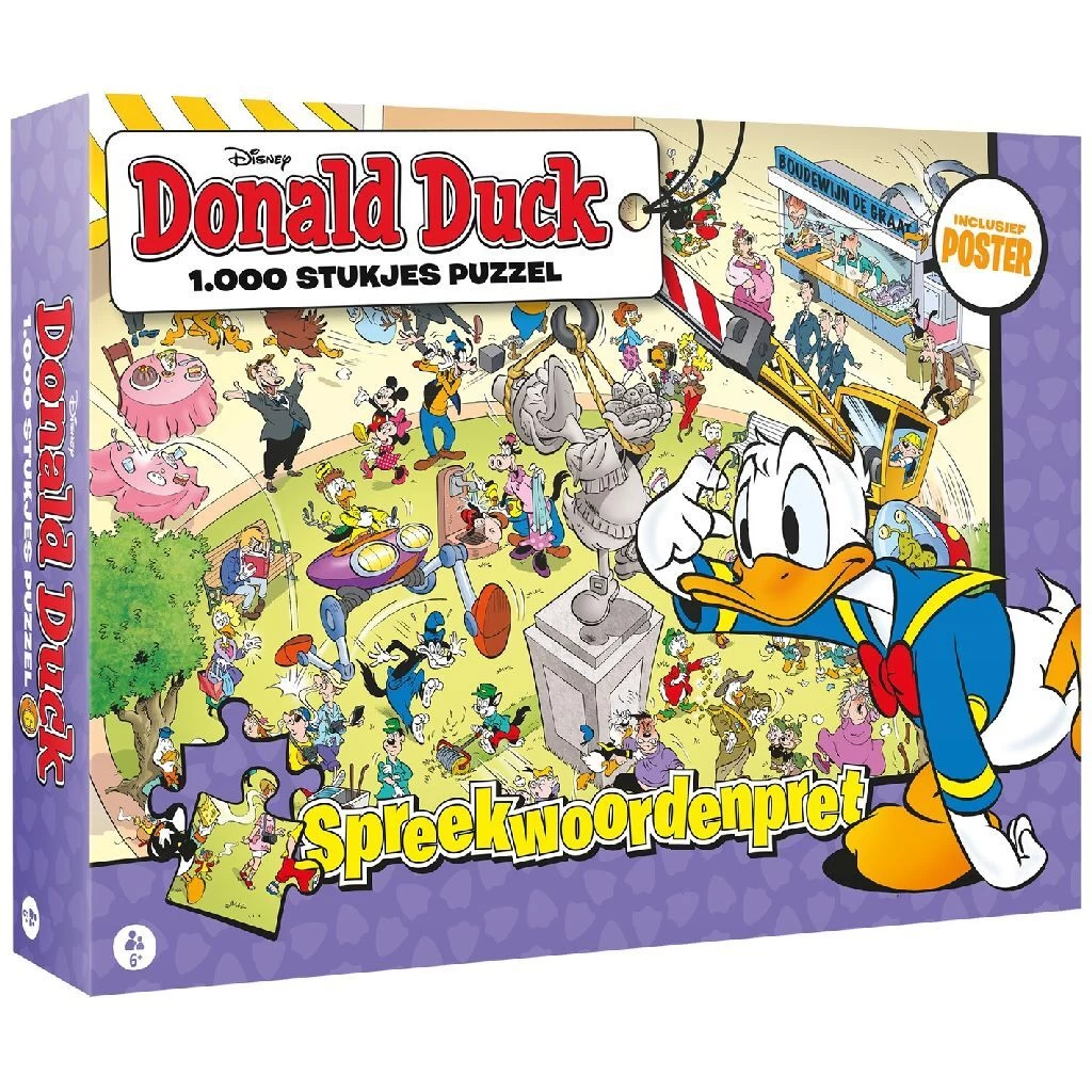 Disney Donald Duck Puzzel Spreekwoordenpret 1000 Stukjes + Poster 1 Disney Donald Duck Puzzel Spreekwoordenpret 1000 Stukjes + Poster
