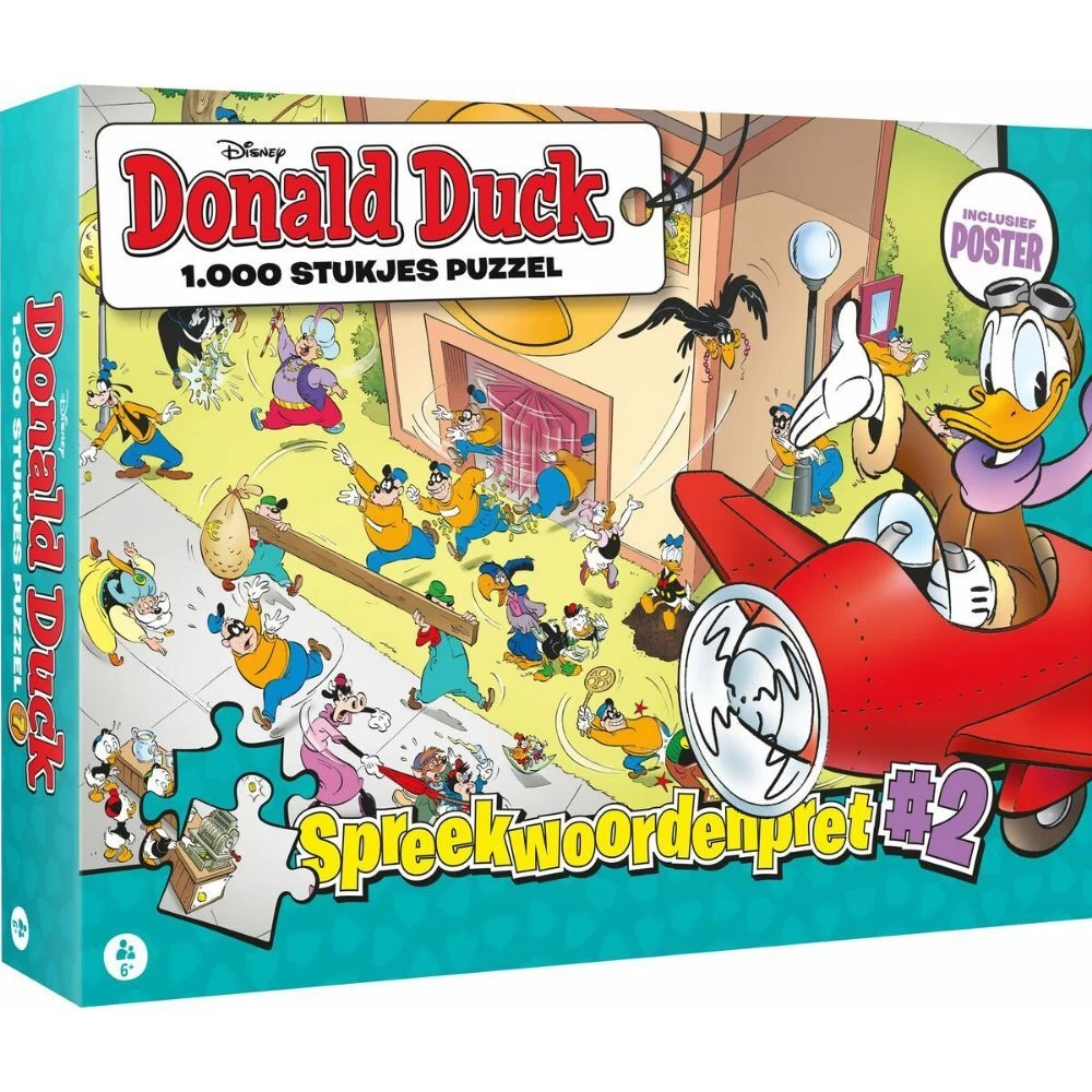 Disney Donald Duck Puzzel Spreekwoordenpret 2 1000 Stukjes + Poster 1 Disney Donald Duck Puzzel Spreekwoordenpret 2 1000 Stukjes + Poster